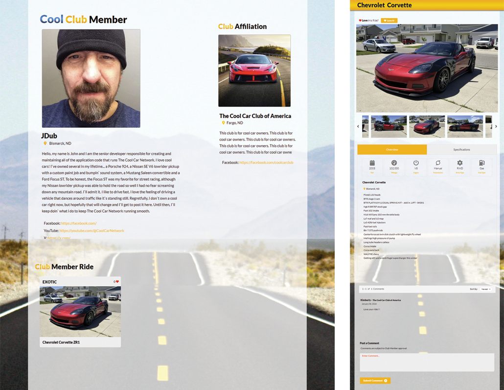 sample club member profile